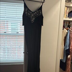 Rue21 Black Dress with White Floral Detail